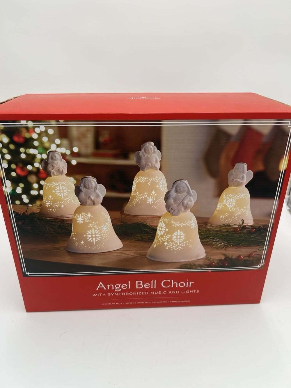 Hallmark Angel Bell Choir 5 Porcelain Musical Lighted Angels Remote Christmas